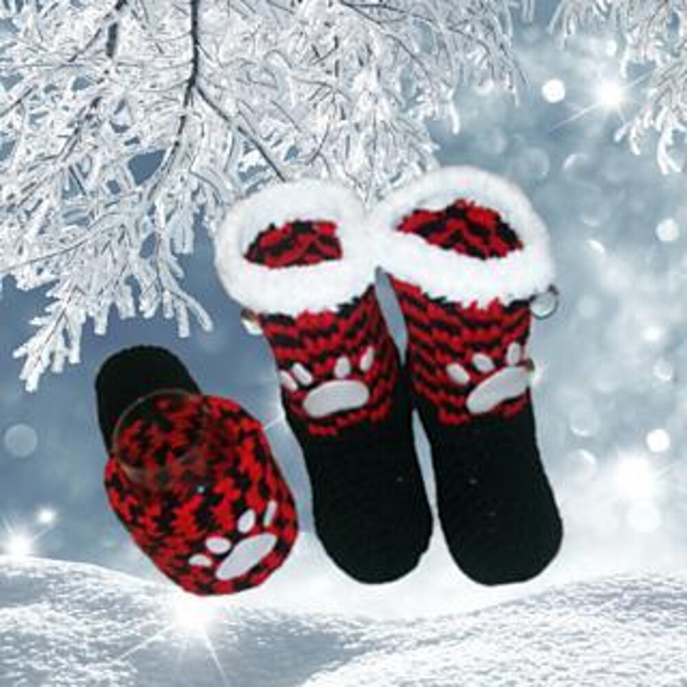 Paw print online slippers