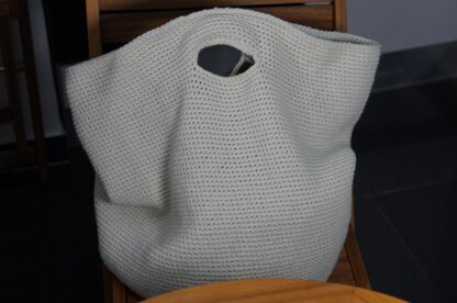 Single crochet round grocery bag