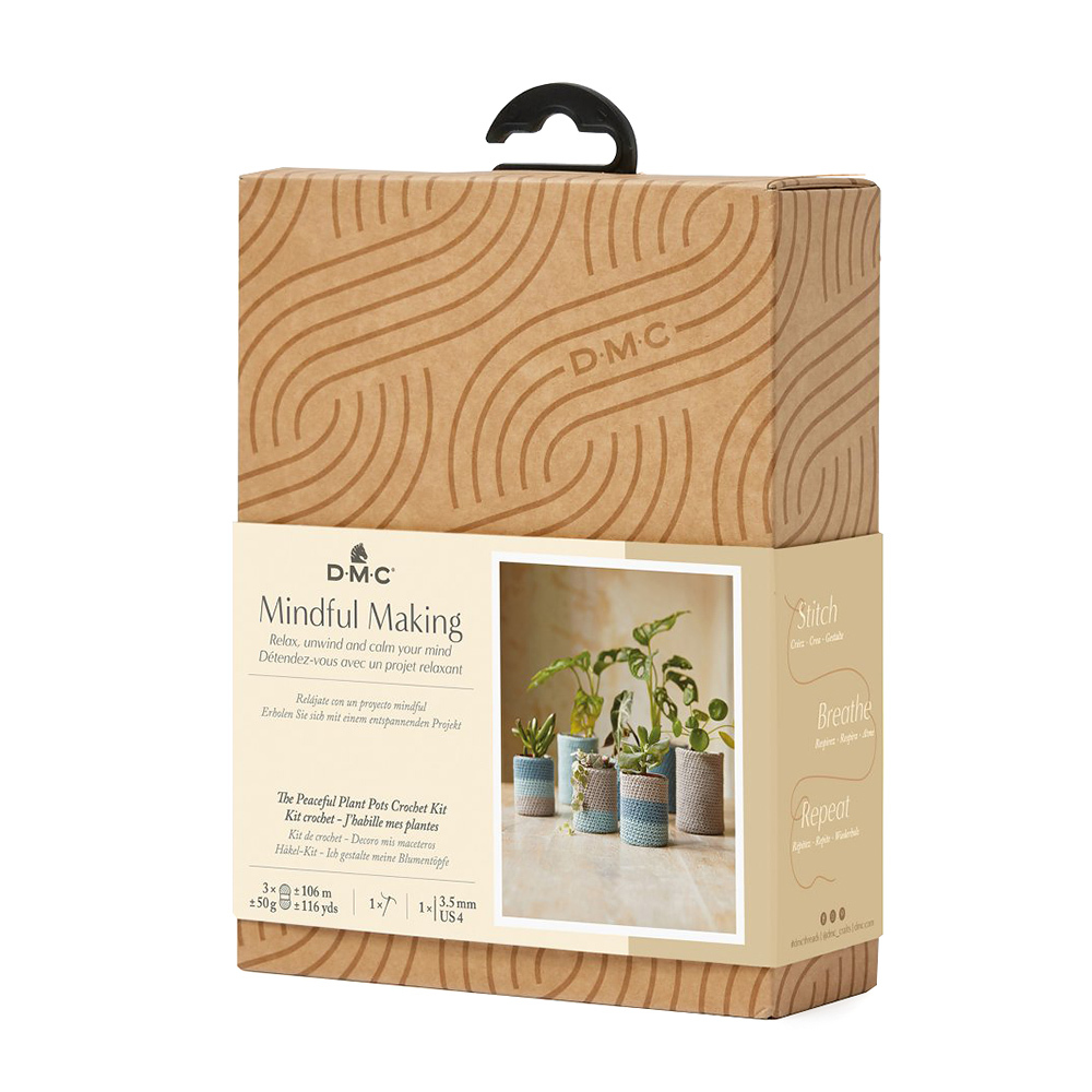 DMC Mindful Making The Peaceful Plant Pot Holders Crochet Kit - view 4