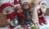 Christmas crochet amigurumi dolls angel elf rudolph santa claus grandma