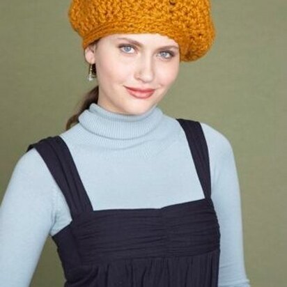 Crochet Oversized Beret Lion Brand Wool-Ease Thick & Quick - 70053A