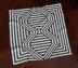 Visual Illusion Blanket C2C CROCHET PATTERN 74×74 inches Black White Mosaic Afghan