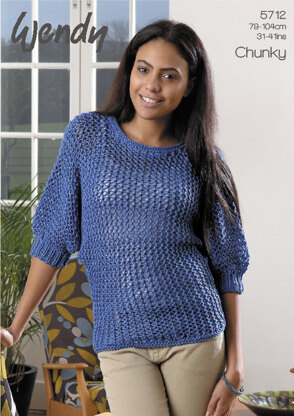 Batwing Jumper in Wendy Supreme Cotton Chunky - 5712