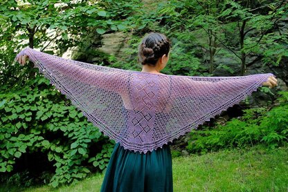 Meandering Pathway Shawl