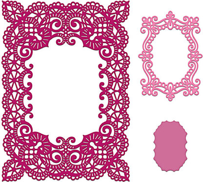 Heartfelt Creations Frame A Card Dies - Eyelet Lace Frames