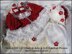 Christmas Tree Motif Matinee Set 17-24” dolls/0-3m baby