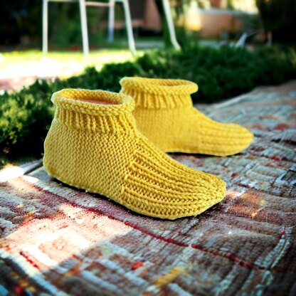 Granny Slippers with a Cuff