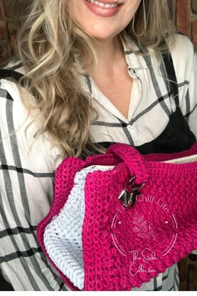 Camellia designer crochet handbag