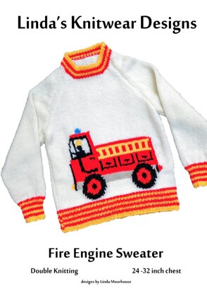 Fire-engine truck sweater