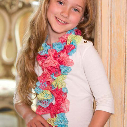 Sweet Ruffle Scarf in Red Heart Boutique Sashay Mini - LW3863 - Downloadable PDF