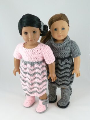 Reversible Chevron Dress - 18" American Girl Doll