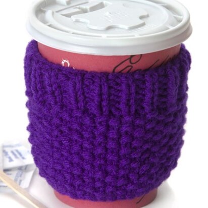 Cup Cozy in Red Heart Super Saver Economy Solids - LW2235 - knitting pattern