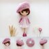 Popcorn beret for doll