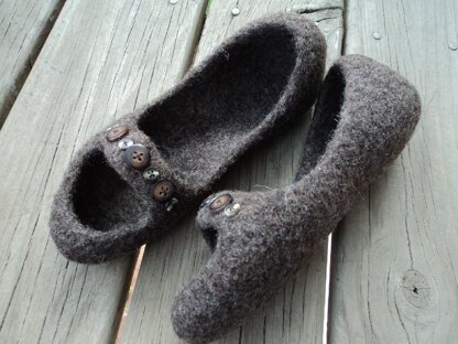 Peep Toe Slippers Felted Knit for Women