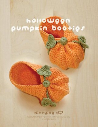 Halloween Pumpkins Baby Booties by Kttying Crochet Pattern