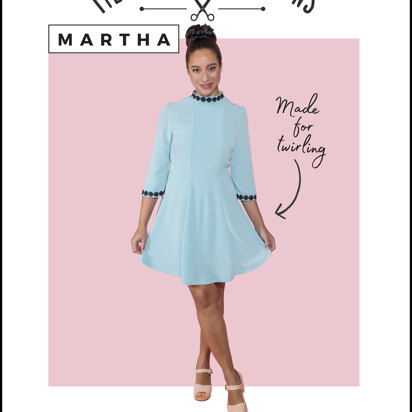 Tilly And The Buttons Martha Dress Sewing Pattern 1011 - Paper Pattern, Size UK 6-20 / EUR 34-48