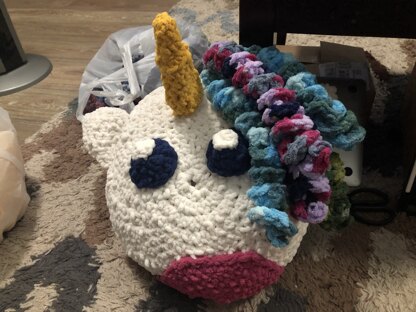Crochet Unicorn Cushion
