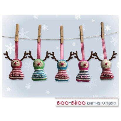 Rudolph Personalized Christmas Decoration, Holiday Ornament - knitting pattern