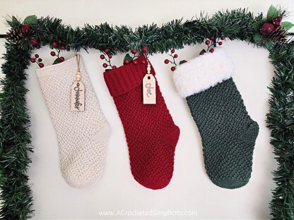 Stacked Diamonds Christmas Stocking