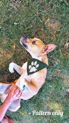 Dog paw bandana