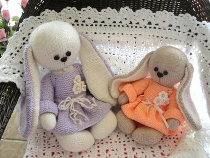 Pattern Knitted Bunny