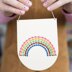 Cotton Clara Rainbow Banner Embroidery Kit - 9.5cm x 11cm