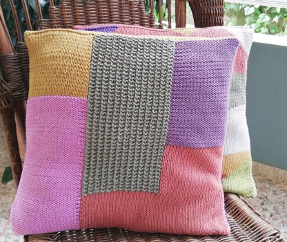 Colorblock cushion covers