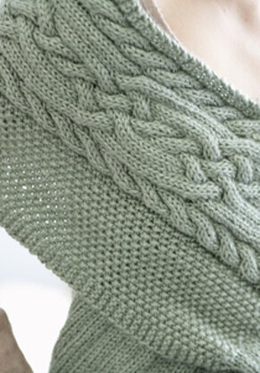 Celtic Cables Wrap in Caron Simply Soft Heathers\n - Downloadable PDF