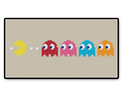 Pac Man - PDF Cross Stitch Pattern