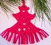 Crochet Faux Macrame Christmas Ornament