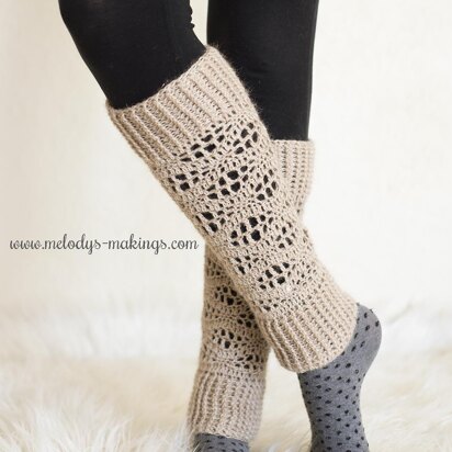 Wisteria Leg Warmers ~ Crochet Version