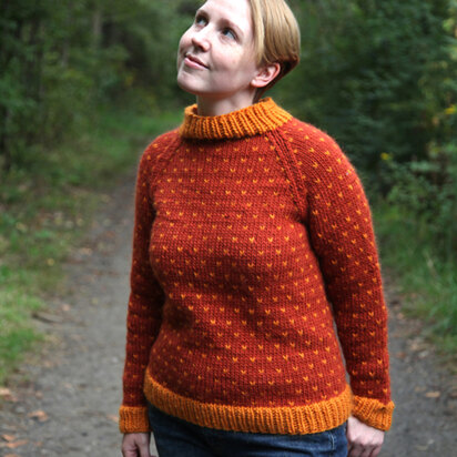 497 Campfire Pullover - Jumper Knitting Pattern for Women in Valley Yarns Berkshire Bulky