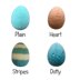 4 x Easter Eggs Patterns - Worked Flat