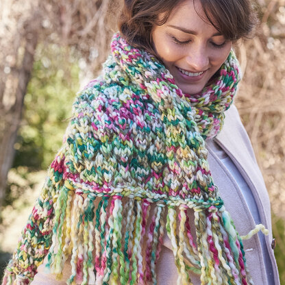 Crisantemo Scarf in Berroco Coco - Downloadable PDF