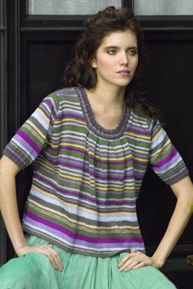 Mixed Feelings Pleated Tee in Tahki Yarns Cotton Classic Lite