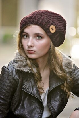 Button Tab Slouchy Hat / Pattern 020