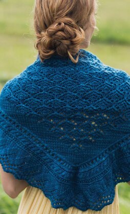 Squall Line Shawl in Malabrigo Worsted - Downloadable PDF