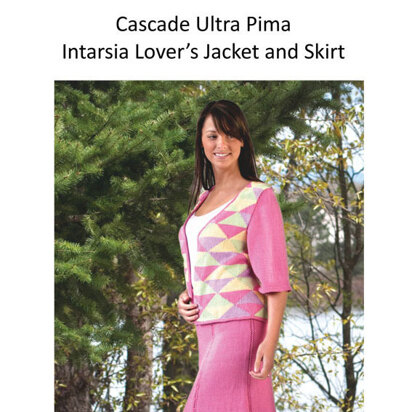 Intarsia Lover's Jacket and Skirt in Cascade Ultra Pima - DK196 - Free PDF