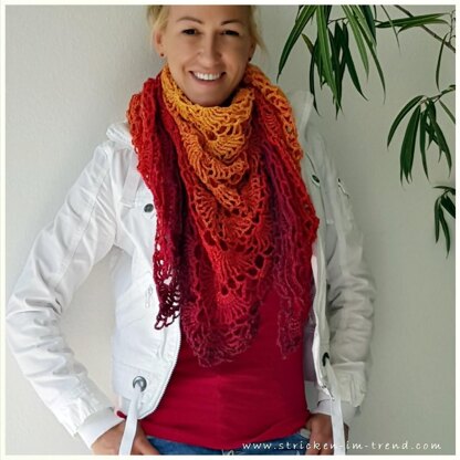 Crochet Pattern Triangle Shawl BioTronik #3 | Textured Crochet Shawl | Modern Geometric Wrap PDF