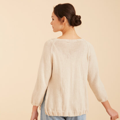 Snuggly V-Neck Jumper - Free Knitting Pattern in Paintbox Yarns Baby DK ...