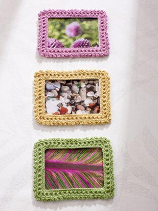 Lacy Crochet Picture Frames in Caron Simply Soft Collection - Downloadable PDF