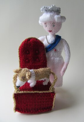 Our Queen Elizabeth Doll Throne & Corgi Susan