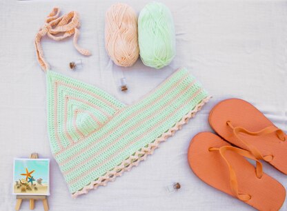 Dahlia Crochet Bralette Crop Top Crochet pattern by Souma