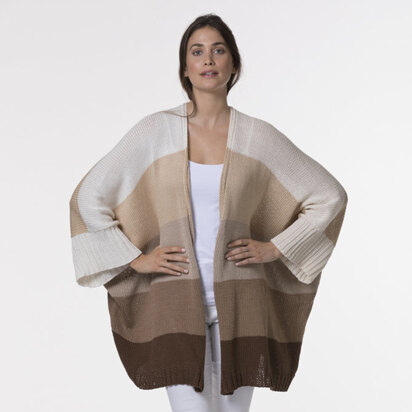 Canopy Striped Duster in Tahki Yarns Cotton Classic - Downloadable PDF