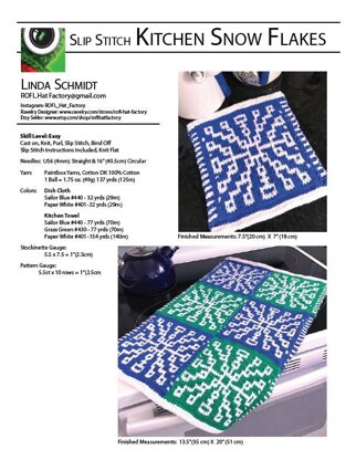 Slip Stitch Kitchen Snow Flakes