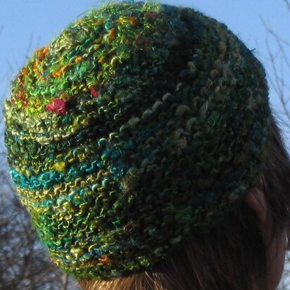 Recycled silk or silk and banana fibre beanie