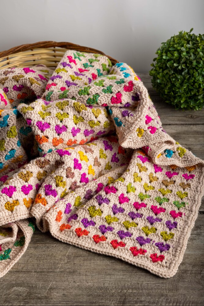 Love heart blanket clearance
