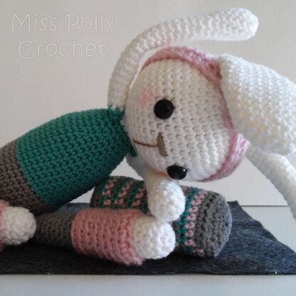 Crochet yoga bunny amigurumi: Crochet pattern