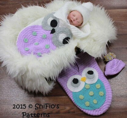 Ollie the Owl Cocoon Crochet Pattern #331