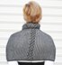 Gray reversible cabled capelet